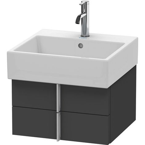 Duravit Vero Air Vanity mobile a parete 48,4 x 43,1 cm, 2 cassetti, per Vero Air 23505050, Colore (anteriore/corpo): Grafite opaco Decor - VA628404949