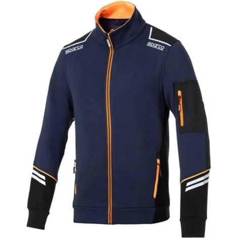 Sparco 02429BMAF Sweat-shirt de travail Technologie Full Zip Alabama Bleu S