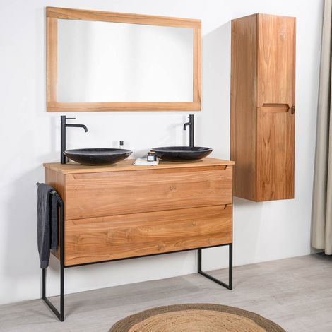 Meuble sous vasque en teck massif Vila 120cm