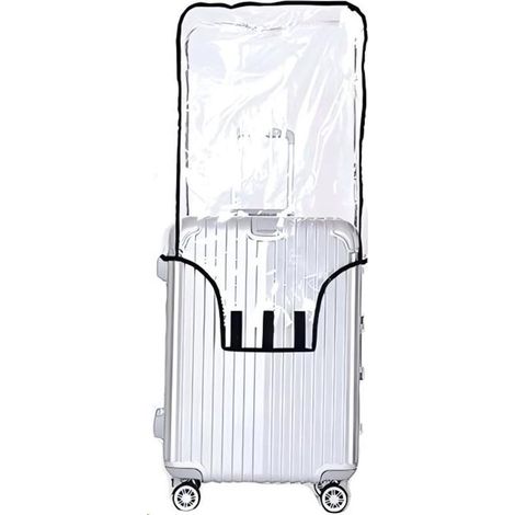 Funda para maleta, funda transparente de PVC, funda impermeable para maletas con ruedas, apta para la mayoría de tamaños de maletas. 26 pulgadas. (1/5)