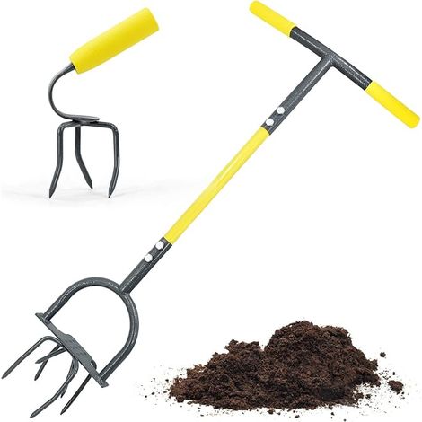 Garden Twist Tiller Set, Long Handle with Small Claw, Manual Tiller Set (1/5)