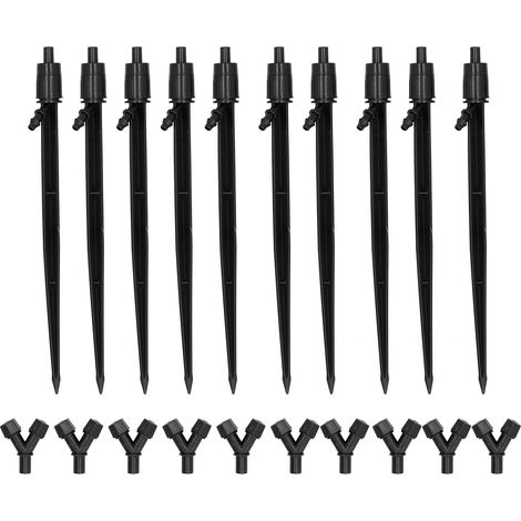 10 Pièces Drippers Réglables en Y pour Système d'Arrosage Goutte à Goutte Jardin (1/5)