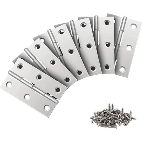 royaluxe - 24 charnières en acier inoxydable, charnières de porte de 44 mm, charnière piano pour quincaillerie de meubles de maison, porte de garde-robe, tiroi (1/5)