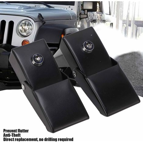 Kit de serrures anti-vol métalliques avec clés pour capot Jeep Wrangler JK 2007-2017