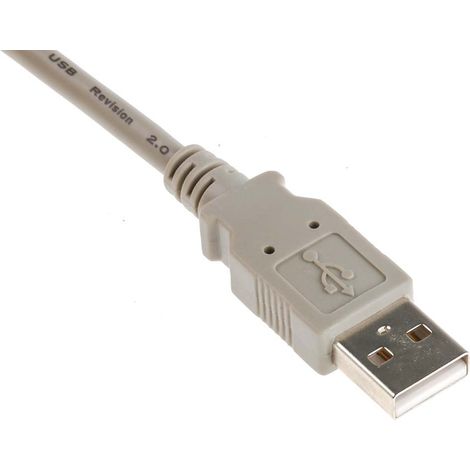 Câble USB RS PRO, USB-A mâle vers USB-A mâle, Gris, 3m ( Prix pour 1 ) (1/2)
