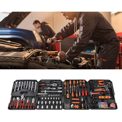 (Vidéo disponible) Kit de réparation automobile, coffre à bagages, sac à outils à roulettes (surdimensionné) (surpoids) (1/5)