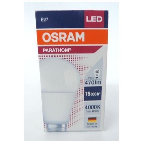 Ampoule LED 5W ronde A60 4000K 470lm 230V non-dimmable PARATHOM CLASSIC A OSRAM 369009