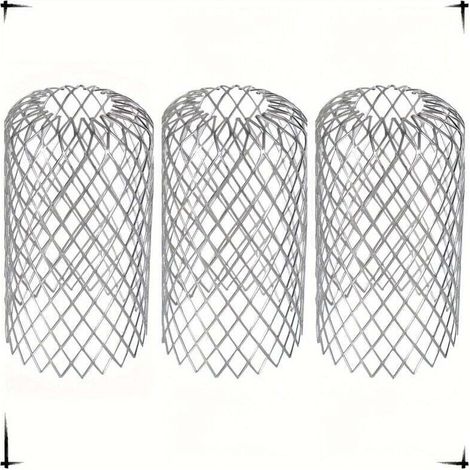 Filtros de canaleta de aluminio de 75 x 150 mm para casas, aleros, zanjas y alcantarillado para ayudar a mantener el desagüe limpio, evita obstrucciones por hojas y escombros (3-Crezuo)