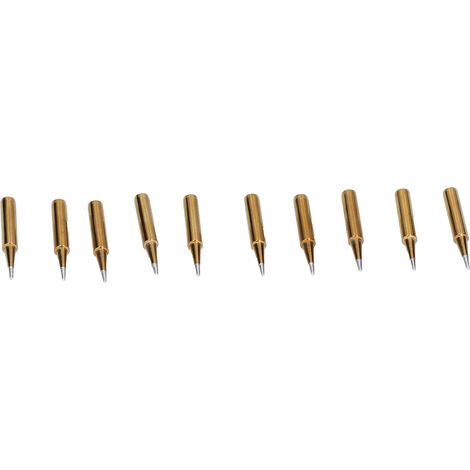 10 Pièces Pointes de Soudure Dorées, Accessoires pour Fer à Souder 60W900M-T-B, Remplacement de Qualité (1/5)