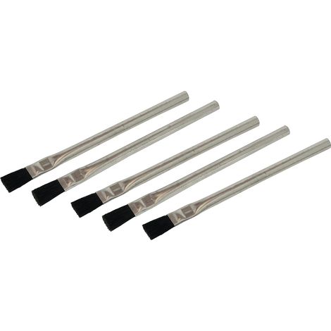 Pinceaux à flux pour soudage - Lot de 5 pièces, diamètre 15 mm, accessoire de soudage pratique pour travaux de brasage et assemblage