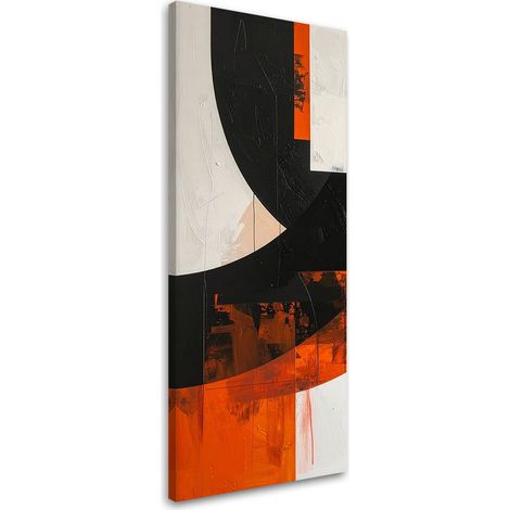 Wandbild Abstrakte Formen schwarz-orange 30x90 cm (1/5)