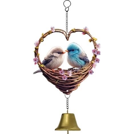 für den Außenbereich Ornament für Vögel romantisches Paar 2D