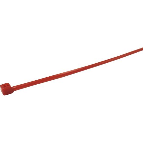 Serre-câble RS PRO 380mm x 7,6 mm Rouge en Nylon 66 ( Prix pour Sachet de 100 )