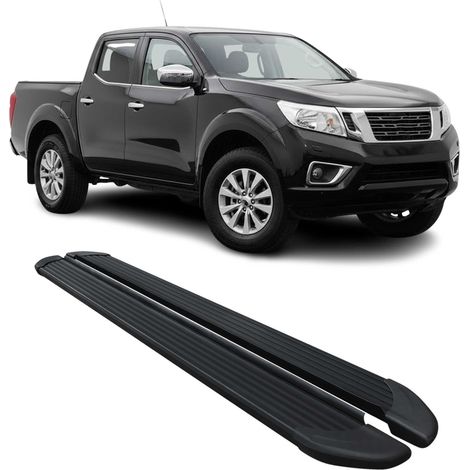 Marchepieds Latéraux pour Nissan Navara D23 Double Cab 2016-2025 Noir Alu 2Pcs
