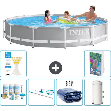 Prism Frame Pool Rund - 366x76 cm - 7-teilig S93