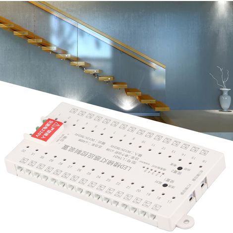 Kit d'éclairage LED à détection de mouvement pour escaliers, 12V/24V, contrôleur intelligent avec capteur