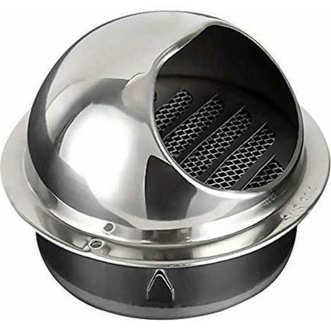 Presa d'aria a parete, cappa di scarico aria in acciaio inossidabile, tappo di protezione antipioggia per parete esterna, tappo di ventilazione sferico, copertura di ventilazione per cucina da 150 mm