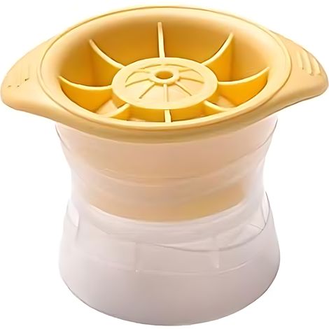 Moule à glaçons hockey sur glace en silicone souple, bac à glaçons écologique – Idéal pour whisky, cocktails, jus, sodas – Jaune, facile à démouler–DELKEVIC (1/5)