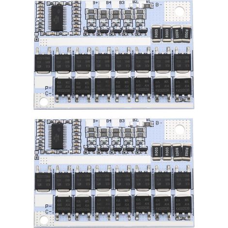 Confezione da 2 moduli di ricarica per batterie agli ioni di litio 4S con BMS da 100 A e 3,7 V.