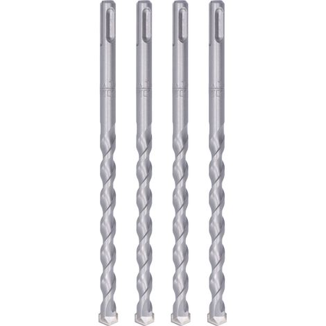 4Pcs Hammer Rock Drill Bit Sturdy Durable Efficient Convenient Round Shank Drill Bits12200mm