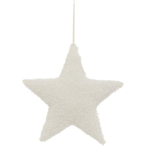 Déco murale Étoile en Bouclettes Blanches H 40 cm - Feeric Christmas (1/2)
