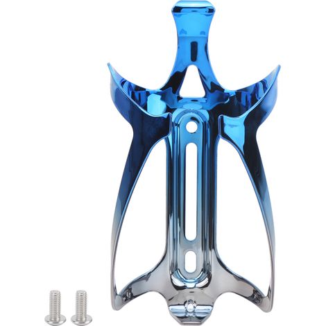 Porte-bidon vélo montagne alliage aluminium gris bleu support sécurisé cage bouteille étau maintien (1/5)