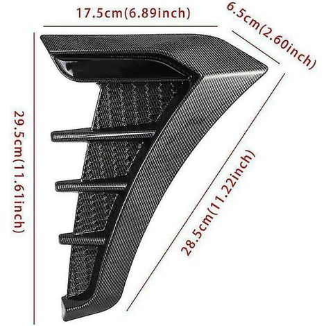 Garniture d'aération latérale pour Corolla Altis Levin 2019 2020 2021, aileron latéral en fibre de carbone ABS Flow C-- (1/5)