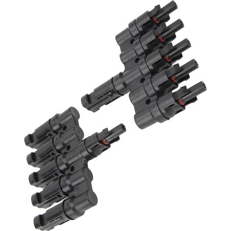 bis 5 PPO T-förmiger Solarstecker, IP67 wasserdicht, Sicherheitszubehör mit Buchse/Stecker für Solarmodule (1/5)