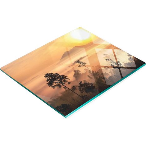 Tagliere e vassoio da cucina decorativo in vetro Savanna 60x52 cm (1/5)
