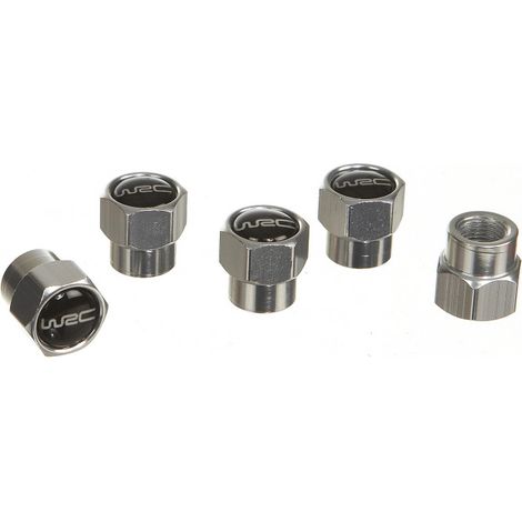 SET 5 TAPPI VALVOLA PNEUMATICI IN ALLUMINIO NERI (1/3)