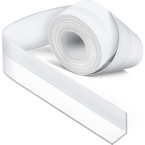 Ruban d'Étanchéité Silicone Blanc Anti-Moisissure, Joint Adhésif Imperméable pour Salle de Bain, Cuisine et Toilettes (1/4)