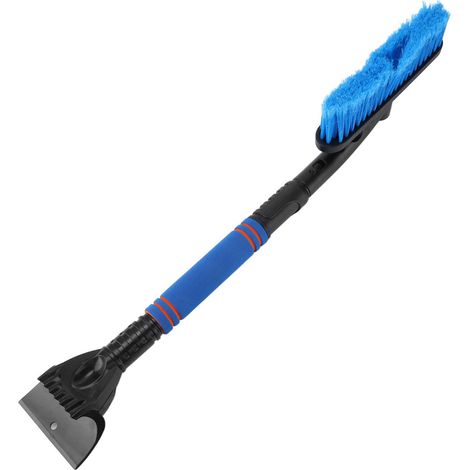 Spazzola da neve e raschietto per ghiaccio 2 in 1 per auto, multifunzionale, estensibile e rimovibile da 55 a 70 cm, blu, adatta a SUV e camion.