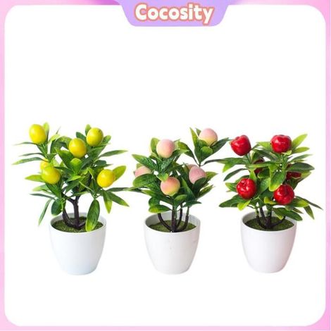 Cocosity Plante simulée Plantes simulées en pot, plantes vertes, fleurs artificielles, bonsaï en plastique, deco suspendre (1/5)