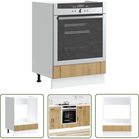 vidaXL Armoire de four Lucca chêne artisanal bois ingénierie (1/5)