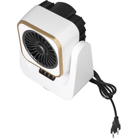 Chauffage d'appoint de bureau, petit radiateur électrique à double usage (froid/chaud) avec télécommande, idéal pour la maison, le bureau ou une chambre d'étudiant. Compatible UE 220 V, 1000 W, gris. (1/5)