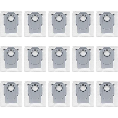 Lot de 15 sacs à poussière compatibles avec les aspirateurs et serpillères Roborock Q10 S5+ / Q10 S5 / Q10 X5+ / Q10 X5 des pièces de (1/4)