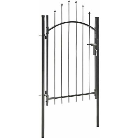 Puerta de jardín Woerden acero 1x1,5 m negro vidaXL
