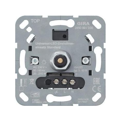 Gira LED-Dimmer Dreh/Druckkn 20-210W UP System 3000 245000 Lichtwertspeicher (1/5)