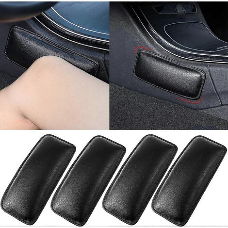 Lot de 4 coussins en cuir souple pour console centrale de voiture (genoux, jambes et coudes), coussin de soutien confortable pour les genoux, les coudes et les cuisses. (1/4)