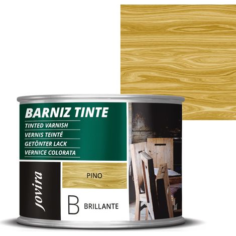 Vernis teinté et brillant pour l’intérieur (6 couleurs), vernis pour bois, protège, décore et embellit (375 ml, Pim) (1/4)