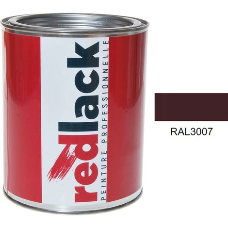 Barattolo da 1L di vernice – RAL 3007 – Rosso nero – satinata – multisupporto – Redlack