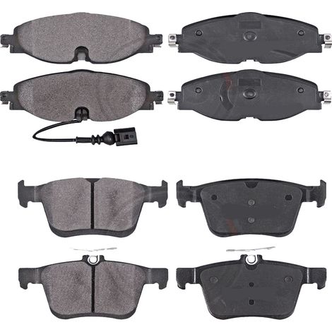 KIT PASTIGLIE FRENO ANTERIORI E POSTERIORI compatibile con AUDI A3 (8YA,8YS) / PASTIGLIE FRENANTI AUTO OEM P85144P85144XP85126P85126X,P85124P85124XP85125P85125X / SOSTITUZIONE DIRETTA / BASSA POLVERE 