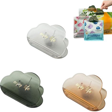 Lot de 3 pinces magnétiques hermétiques pour sacs avec poignée (1/5)