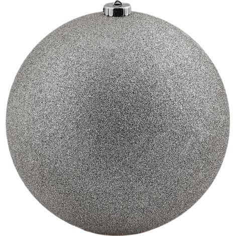 EDG Enzo De Gasperi Palla Natale Poly D 15 Cm Glitterata con Polybag Silver 1 Pz