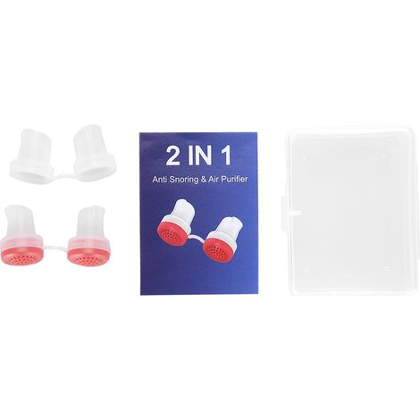 Purificateur nasal anti-ronflement amélioré, dispositif anti-ronflement, filtre à air nasal, rouge. (1/5)