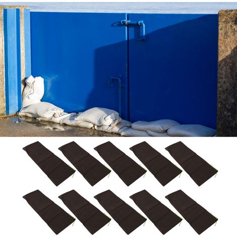 Bolsas de protección contra inundaciones – 10 unidades – Profesionales – Vacías – Impermeables – Con cordón – Protección contra inundaciones – Puerta principal – Garaje – Sótano – Cafetería (1/5)