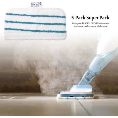 Lingette Microfibre - Pour Balai Vapeur - Compatible FSM1630 FSM1610 FSMH13E5 FSM1321 - Lot de 5 (1/4)