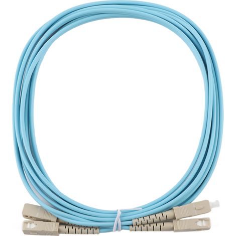 Câble fibre optique duplex multimode SC/UPC 50/125 OM3 3 mètres, 10 Gigabit, pour réseau haut débit (1/5)
