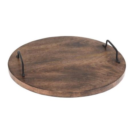 TABLA DE CORTAR REDONDA MADERA DE MANGO