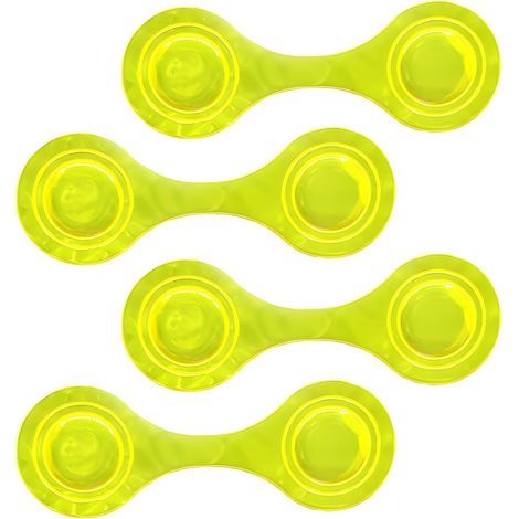 Lot de 4 Réflecteurs Magnétiques Clips Réfléchissants Haute Visibilité, Accessoire Sécurité Nuit Reflechissant pour Vêtements Sac à Dos Jogging Vélo Poussette, Bande Reflechissante Enfant Adulte (1/5)